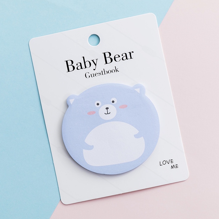 Sticky Note Lucu Post It Note Memo Kertas Tempel Note Tempel Sticky Notes Transparan Galaxy Gradient Gradasi Planet Scrapbook Jurnal Label Index Catatan Sekolah Kantor Office Deco Cute Lucu Imut-Bear Biru Langit