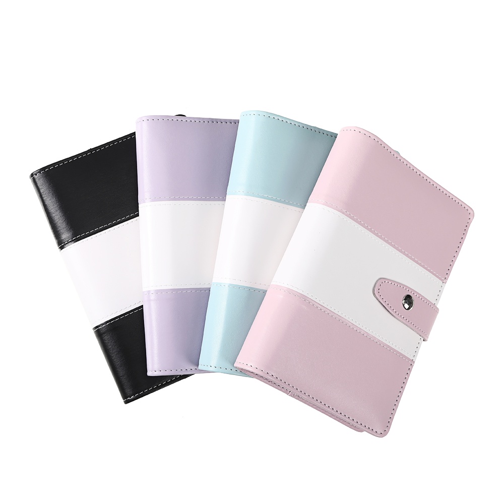 Buku Catatan / Agenda / Binder / Loose Leaf A6 Bahan Kulit PU Dengan 6 Ring