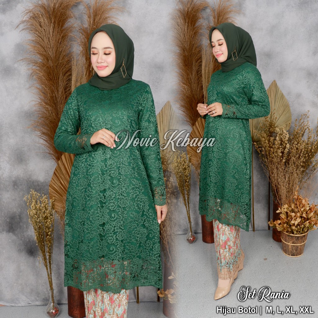 SET TUNIK BROKAT RANIA / SET TUNIK BRUKAT /SET TUNIK BROKAT PESTA