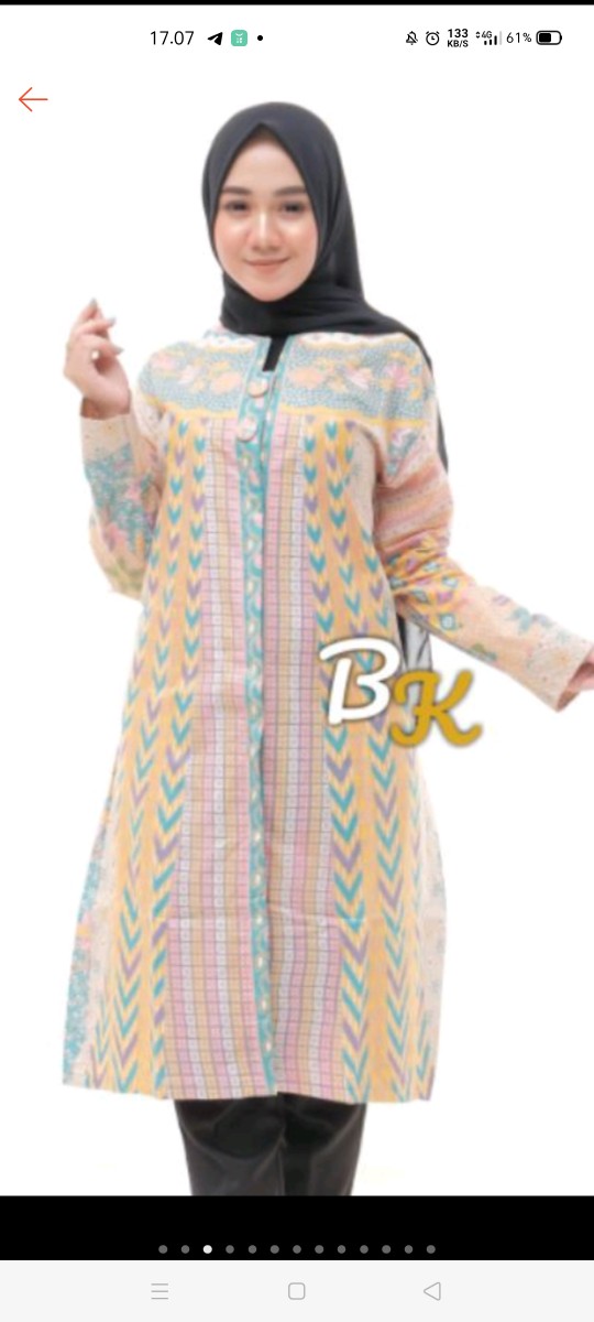 Tunik Batik Wanita Songket M-l-xl Asli Pekalongan