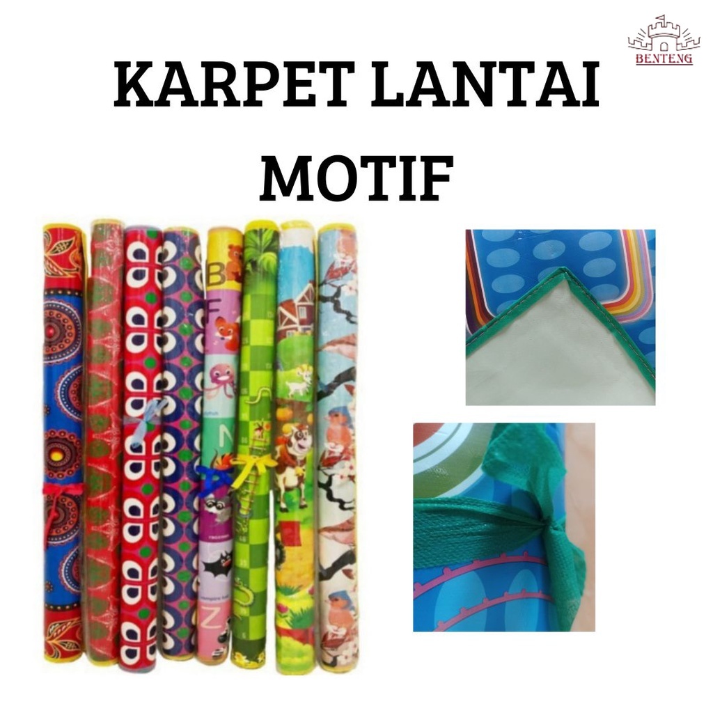 LA2 - Tikar Gulung Spon Plastik Karpet Lantai Gulung Ukuran 130x118