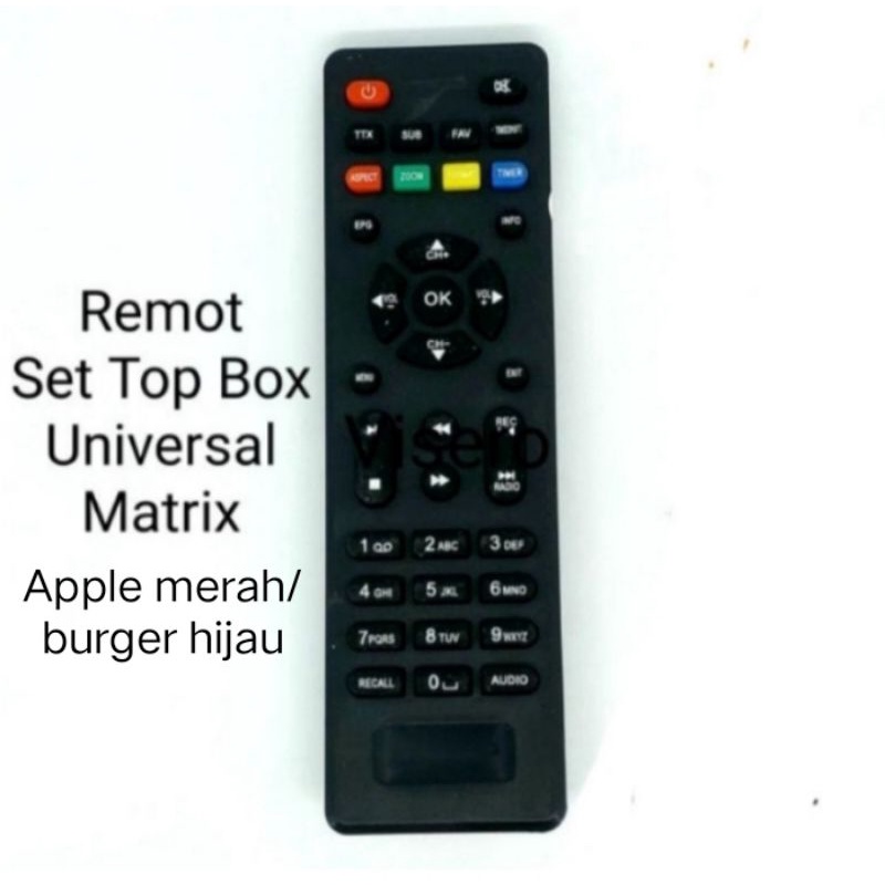 remot stb matrix Apple merah,matrix burger hijau