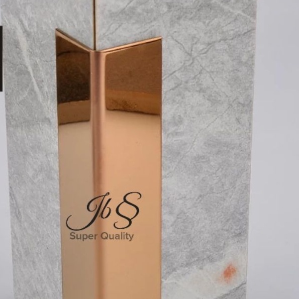 L MIRROR ROSE GOLD 25x25x3.050mm T: 0.8mm SIKU L STAINLESS SUS 201
