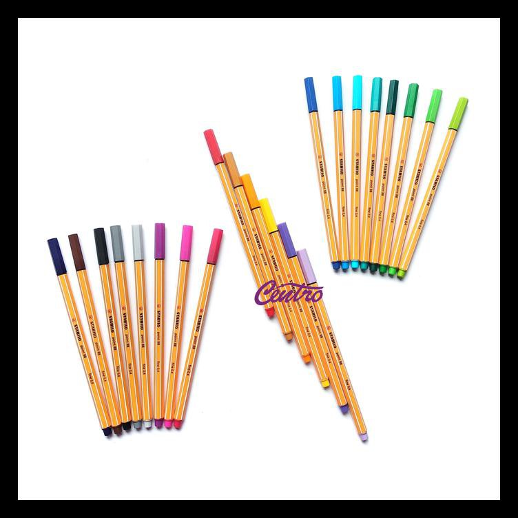 

Stabilo Point 88 Fineliner Marker Pen 0.4 Mm Pena Bolpen Warna Satuan Bermutu