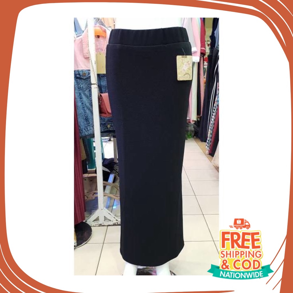Bawahan remaja Anak Sekolah Kuliah Dewasa Street /  Rok Span Panjang polos hitam kantor office jalan