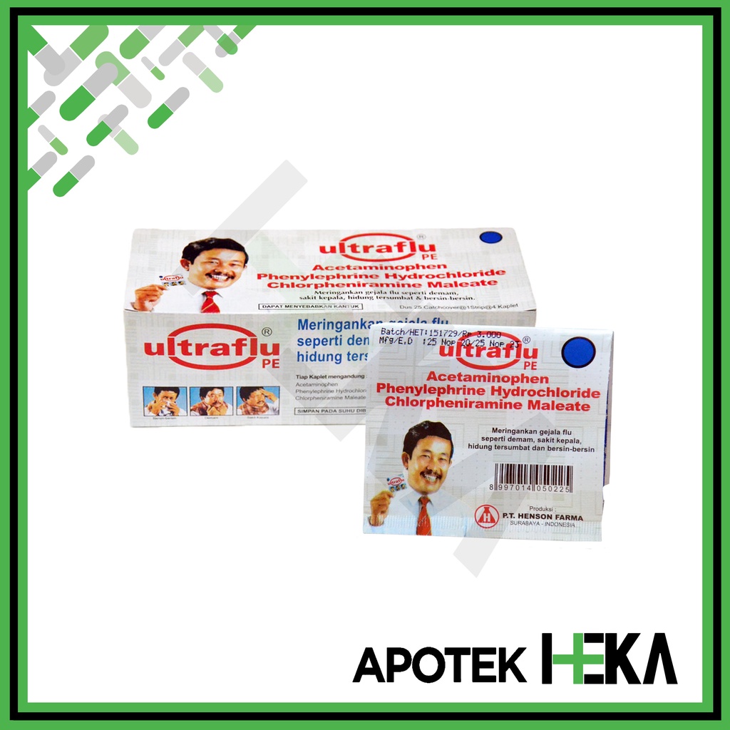 Ultraflu Tablet Box isi 25x4 - Meingankan Gejala Flu, Sakit Kepala (SEMARANG)