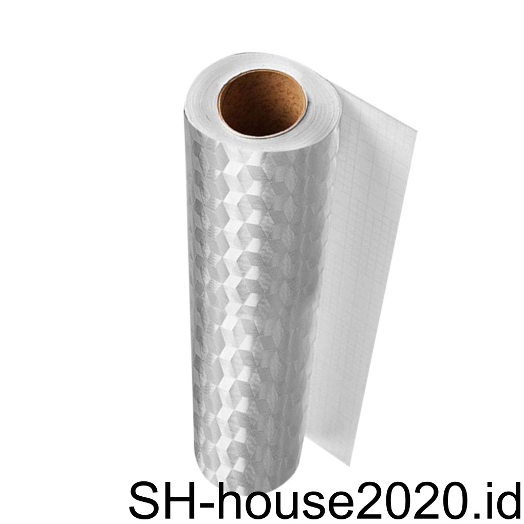(house2020) Stiker Dinding Aluminum Foil Anti Minyak Untuk Dapur
