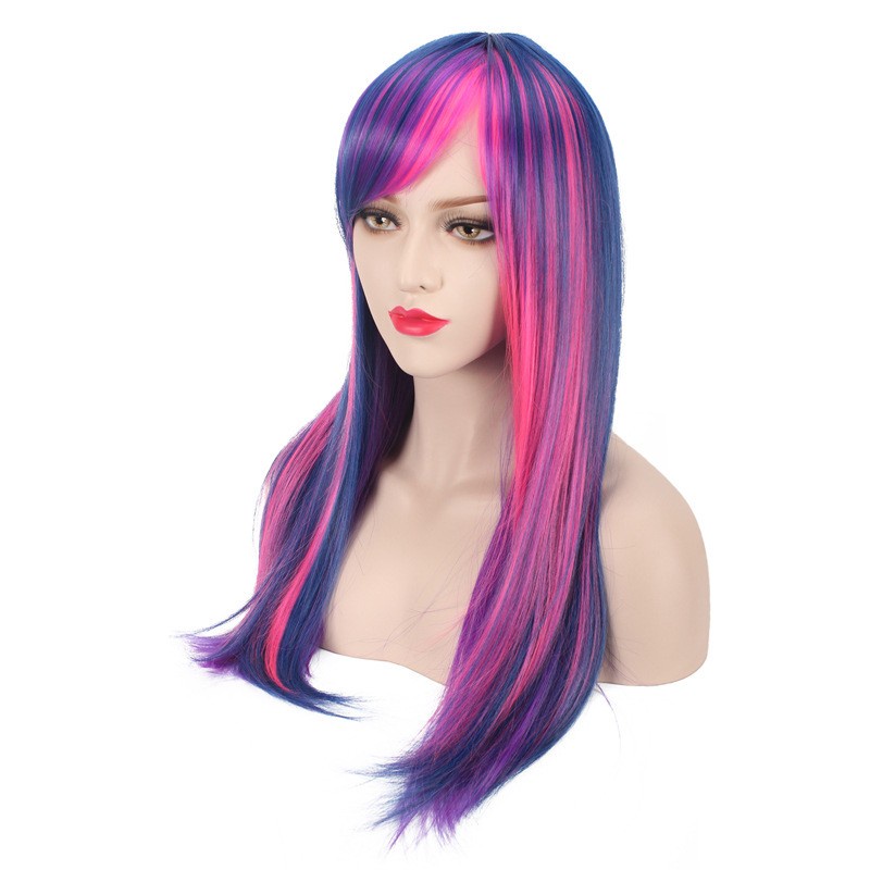 LOL-03 wig rambut palsu lolita  dua warna two tone cosplay