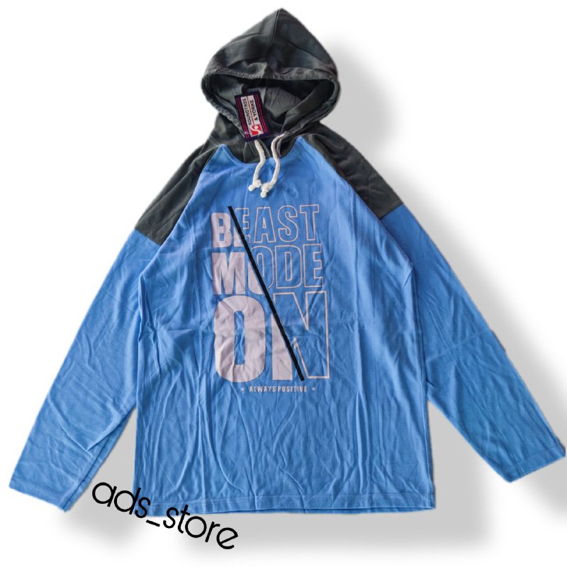 Hoodie Motif Lengan Panjang Pria Wanita Katun Tebal