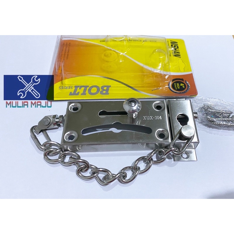 Grendel Rantai Stainless /Selot rantai pintu /GRENDEL RANTAI