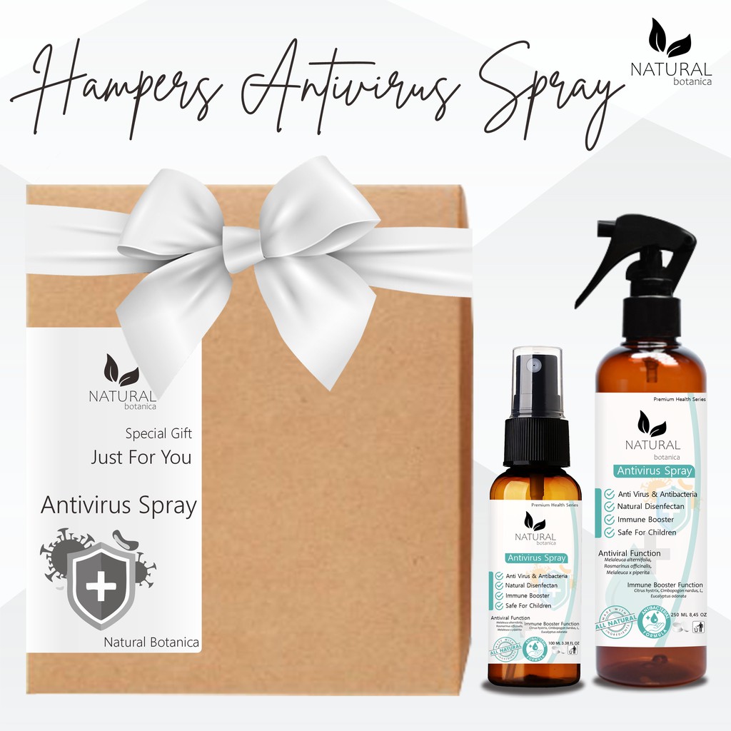 Natural Botanica Antivirus Spray Parcel Hadiah Hampers Pernikahan, Kado Ulang Tahun, Birthday Gift, Hamper Wisuda