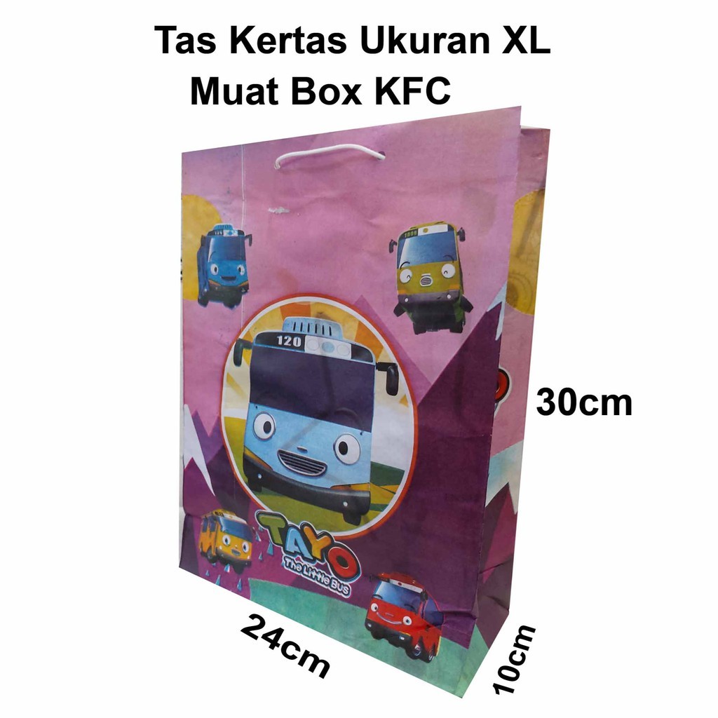 

(1PCS) Tas Kertas BESAR Snack Ulang Tahun / Tas Snack Ultah / Kantong Ultah Besar 30x24x10CM