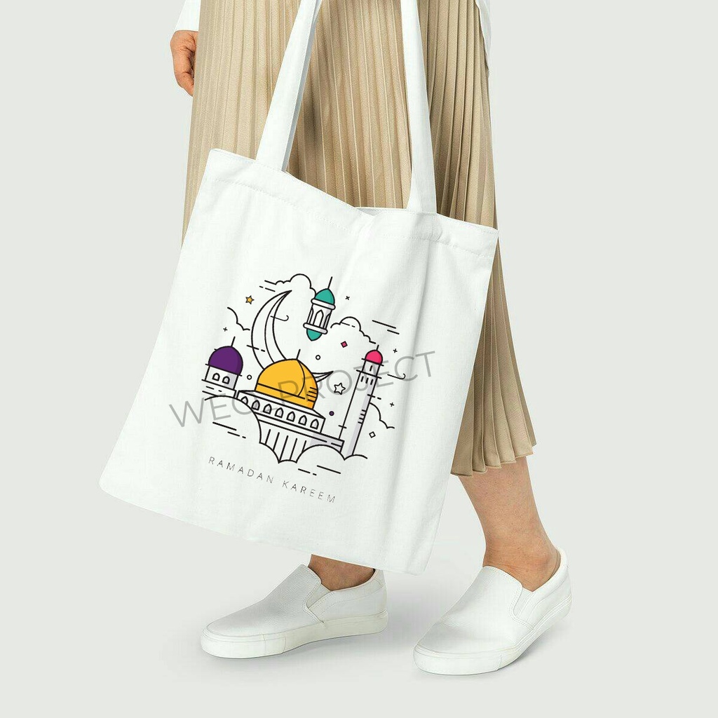 TOTE BAG KANVAS / TOTE BAG WANITA / TOTE BAG RAMADHAN KAREEM