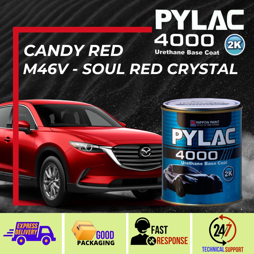NIPPON PAINT CAT PU PYLAC 4000 - CANDY 46V SOUL RED CRYSTAL (TOPCOAT)