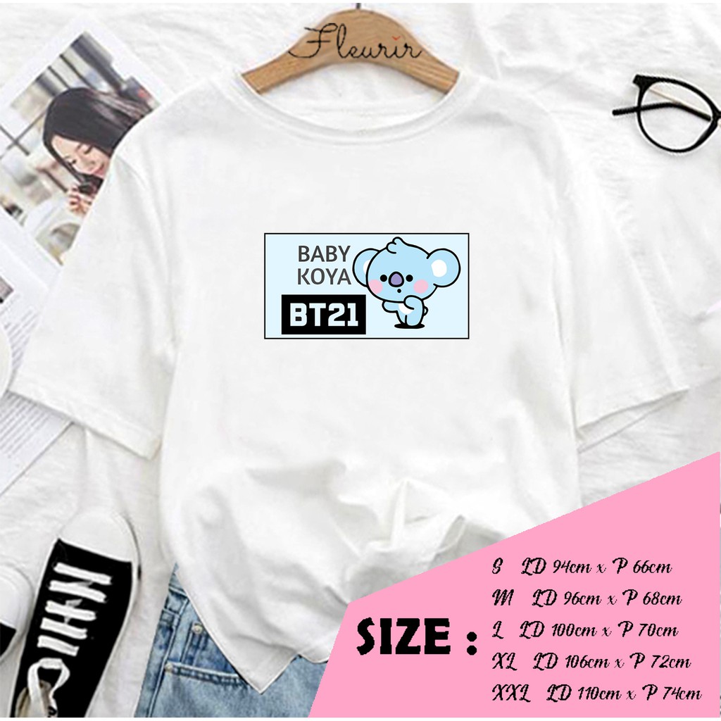 FLEURIR - KAOS BABY KOYA  WANITA DEWASA LENGAN PENDEK TUMBLR TEE UNISEX