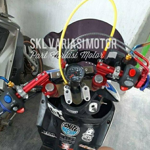 ADAPTOR DUDUKAN STANG MATIC HONDA BEAT VARIO SCOOPY DAN BEBEK SUPRA REVO BLADE CS1 MODEL STANG JEPIT