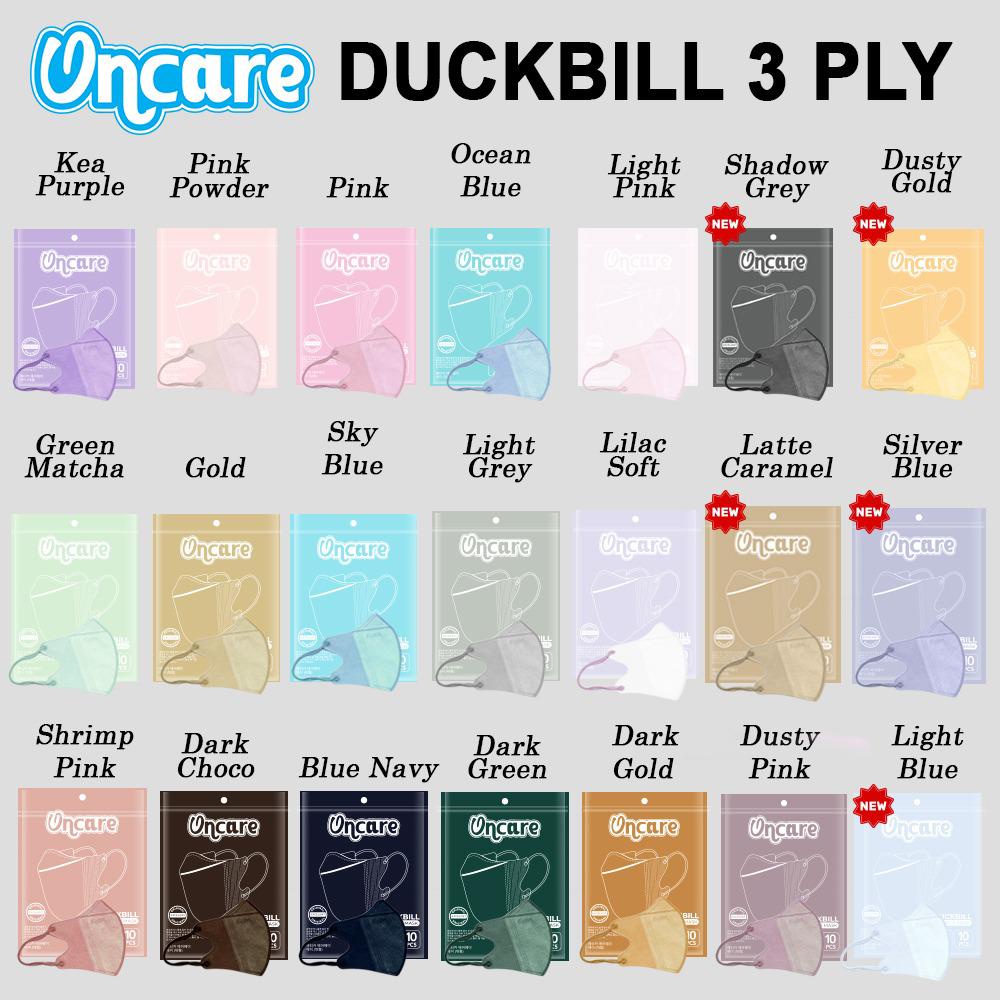 Masker DUCKBILL 3ply Tebal ONCARE WARNA PREMIUM Korea isi 10 pcs Disposable mask