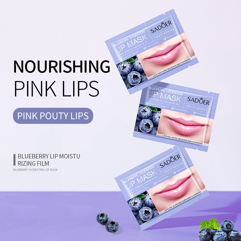 SADOER Lip Mask Masker Bibir Fruit Series Moisturizing Lip Lines 4 Varian Rasa