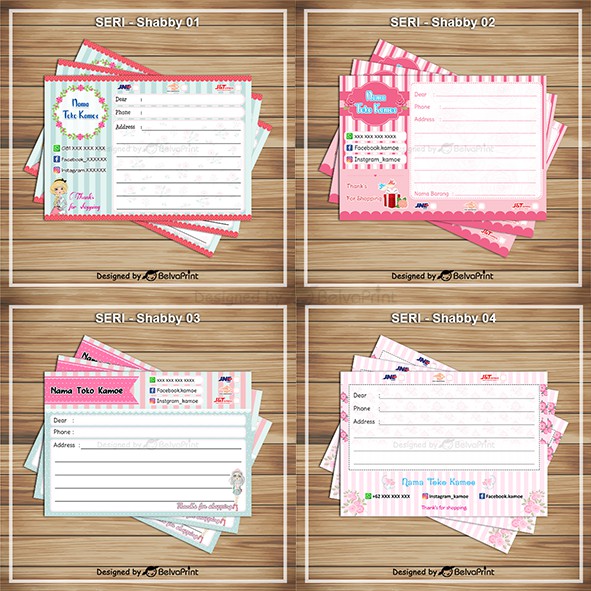 

Stiker label pengiriman Online/Offline Seri Shabby