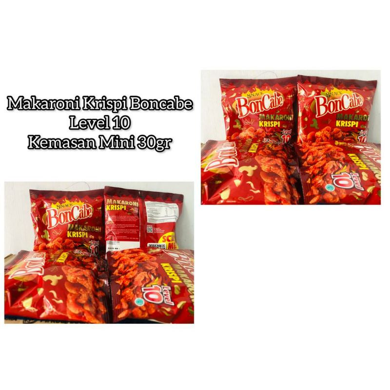 [Renceng] Makaroni Krispi Boncabe Level 10&amp;15 Pedas 10pcs @30gr