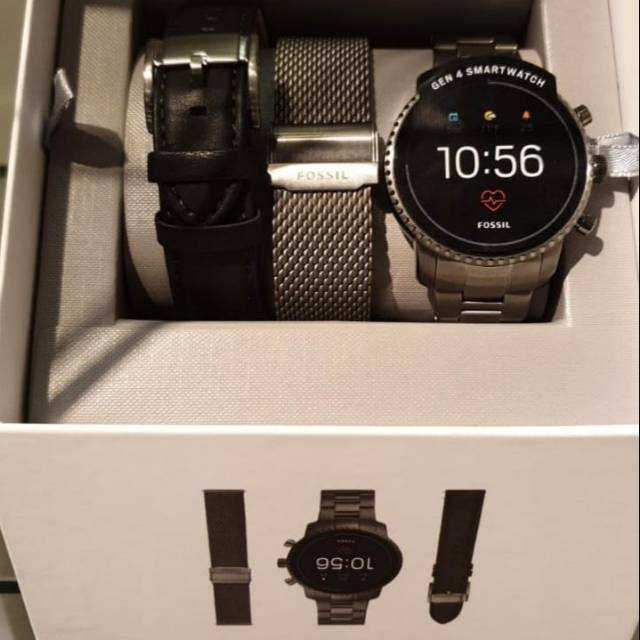 SMARTWATCH FOSSIL GEN 4 BQT4000 SET SMOKE GREY GIFT SET ORIGINAL