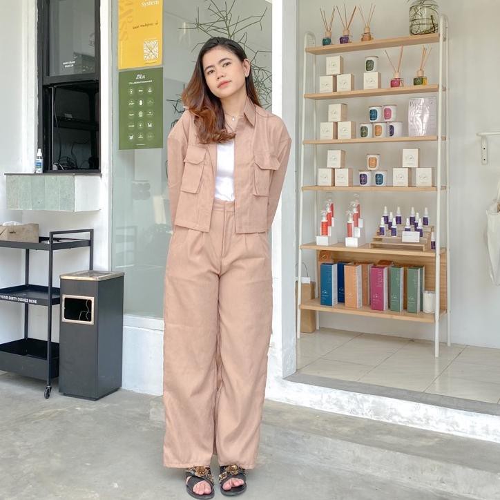 ✔️ ONE SET BABY CORDUROY SHIRT CORDUROY PANTS CORDUROY DENGAN KULOT HIGHWAIST