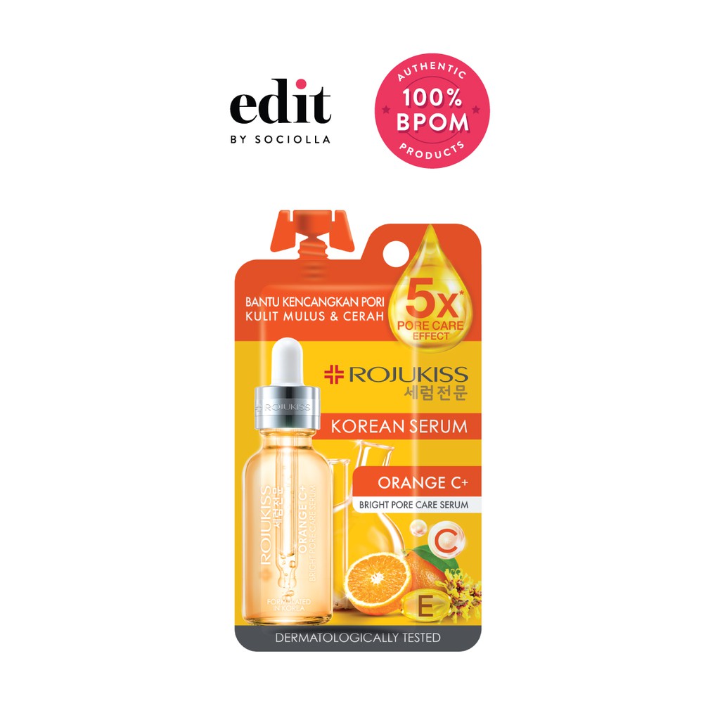 Rojukiss Orange C+ Bright Pore Care Serum-size : 8 ml-Edit/Serum Rojukiss/Serum Wajah