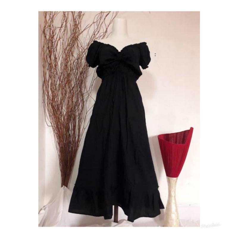 Dress sabrina serut dada