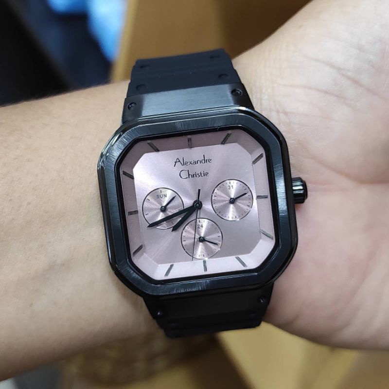 jam tangan alexandre christie wanita rubber strap