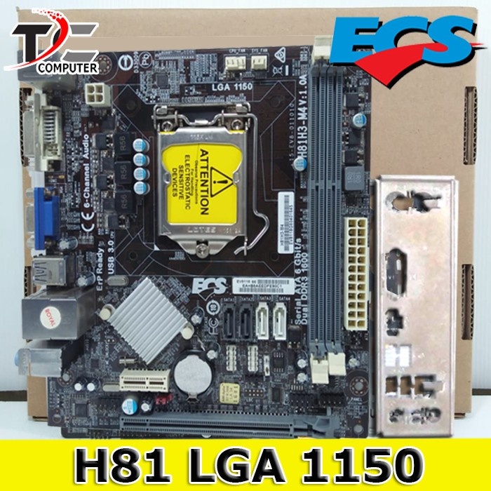 MAINBOARD MOBO LGA SOCKET 1150 H81 ECS USB 3.0