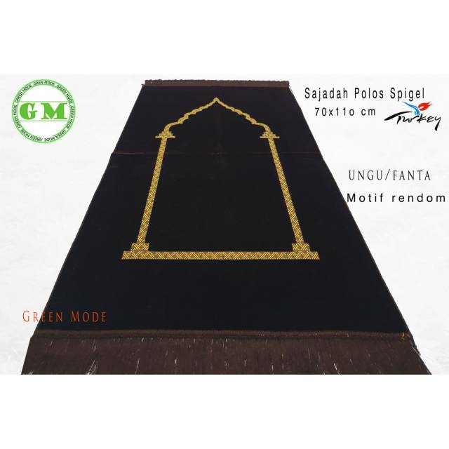 Sajadah turkey motif polos sajadah bulu tebal oleh oleh haji by green mode
