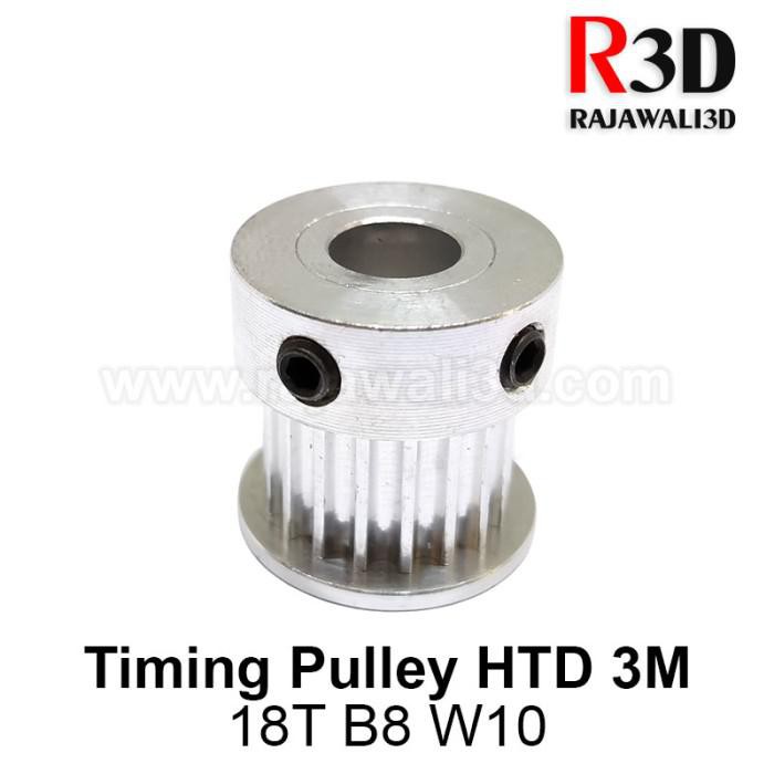 HTD3M Timing Pulley 18 Teeth Bore 8mm Belt 10mm