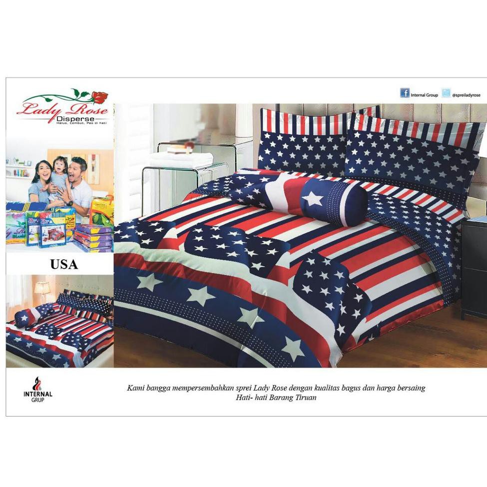 Jsb01Sprei Lady Rose 180x200 King terlaris USA Murahnya
