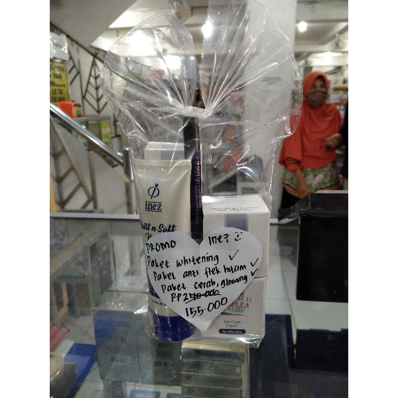 paket glowing inez * penghilang flek 4+1