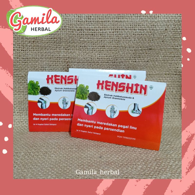 kenshin strip isi 4 kapsul / obat nyeri sendi / pegal linu