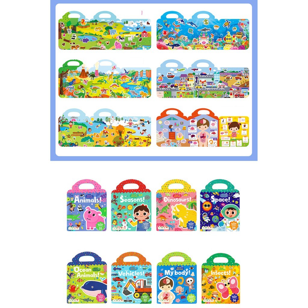 BIANCA - Sticker Book Reuseable / Buku Stiker Bisa Tempel Ulang