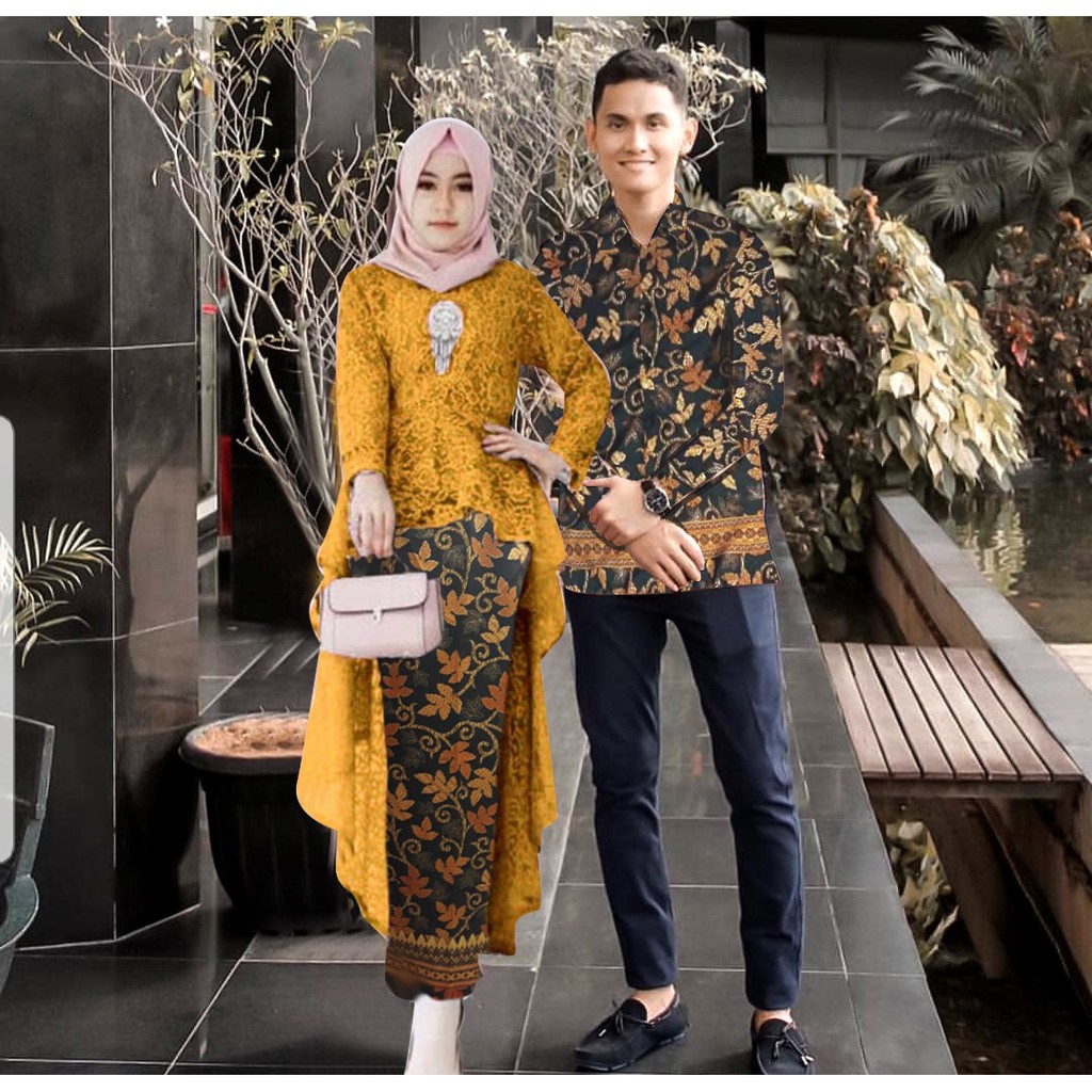 CP JAWI BATIK 2UKURAN L-XXL / BAJU PASANGAN KEBAYA BATIK JAWI / SET COUPLE KEBAYA JAWI 2IN1