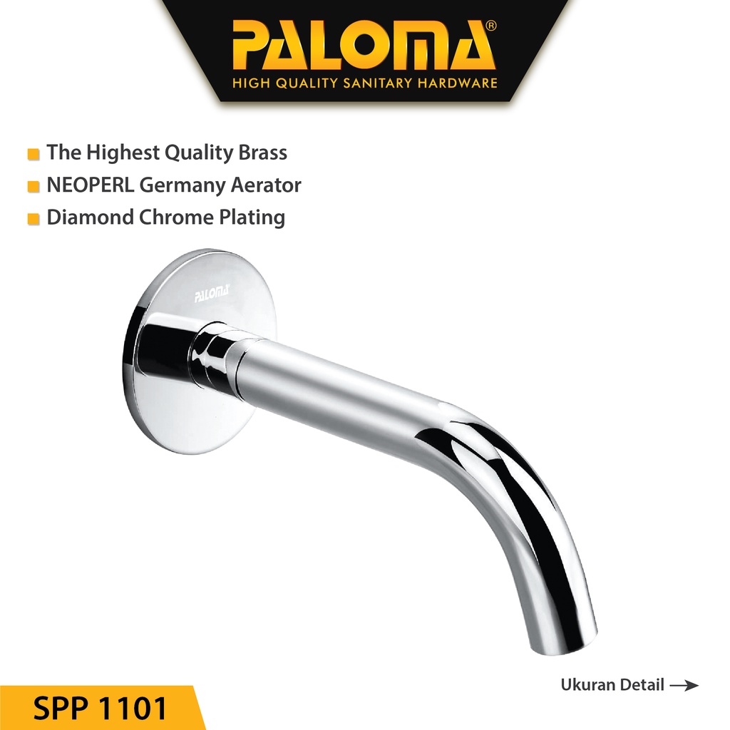 PALOMA SPP 1101 Spout Mulut Keran Tanam Bathtub Wastafel Moncong Kran
