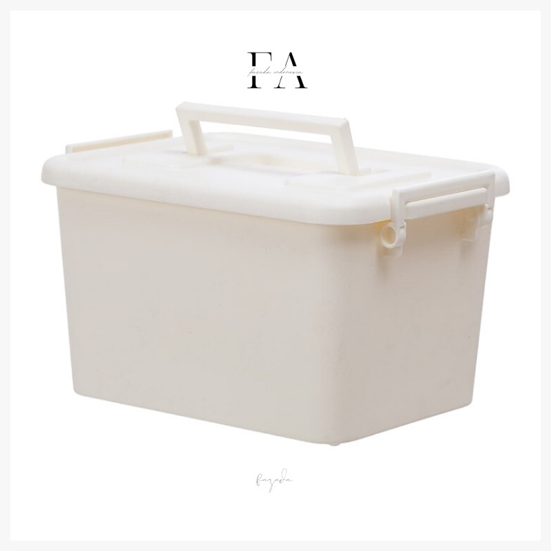 [FAZADA] White Series - Container Serbaguna Estetik / Container Estetik / Box Penyimpanan Estetik