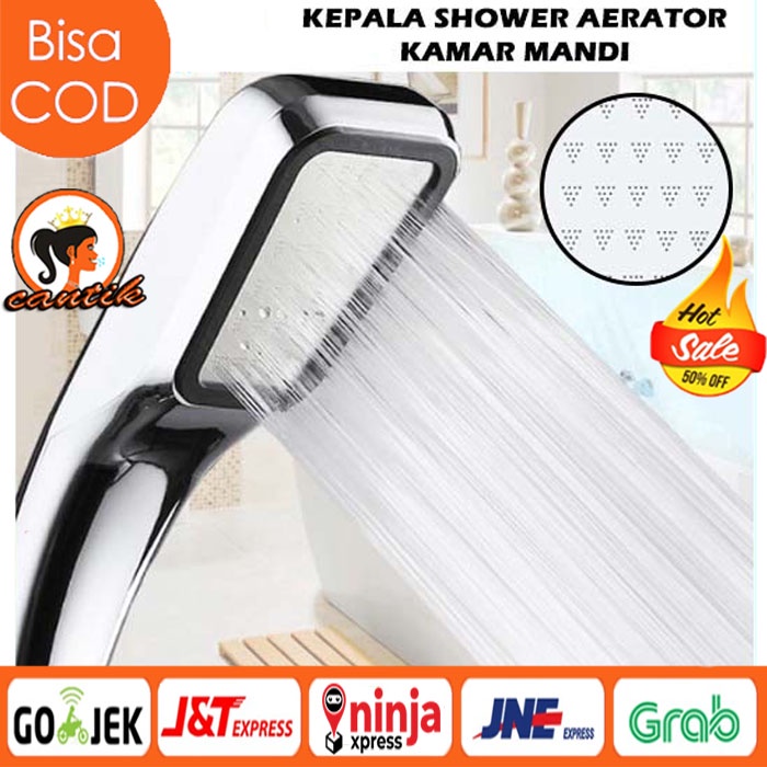 Kepala Shower Mandi 300 Lubang Head Pancuran Air Tekanan Tinggi Aerator Kamar Filter Selang Kencang