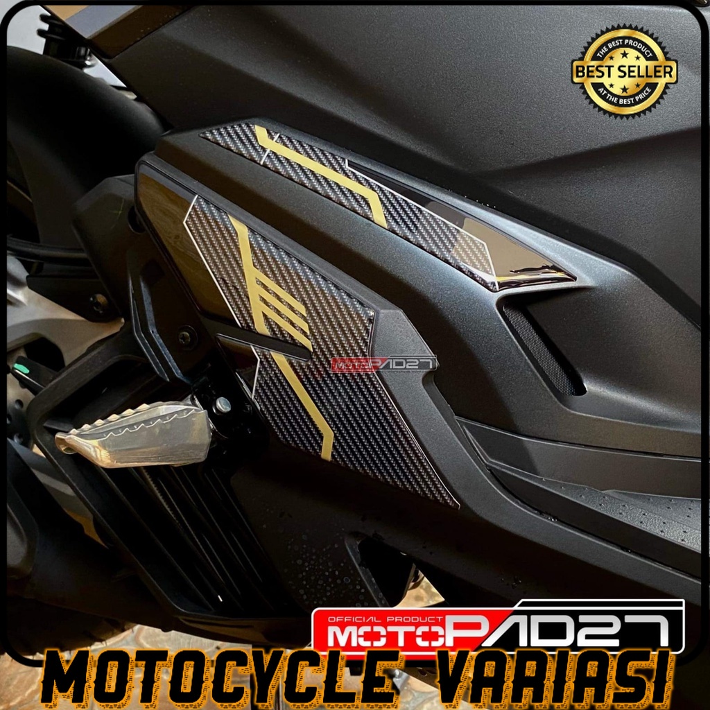 MOTOPAD27 Sticker stiker FOOTSTEP NEW HONDA VARIO 160 Resin Timbul Premium Presisi