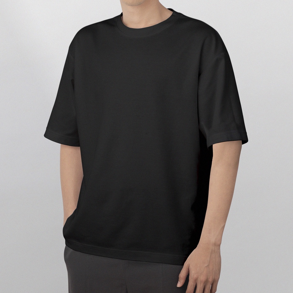 Kaos Polos Premium Black Oversize - Unisex ESCOLT