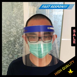  Masker Plastik  Mika Transparan Pelindung Muka Wajah Face 