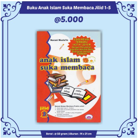 Promo Buku Anak Buku Anak Islam Suka Membaca per jilid