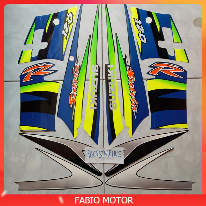 striping satria hiu biru hitam