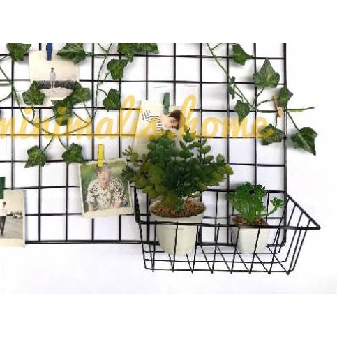 Ω Keranjang Besi / Hijang 52x35 Memo Organizer Dekorasi Rak Dinding Gantung Foto Minimalis.Home ➨