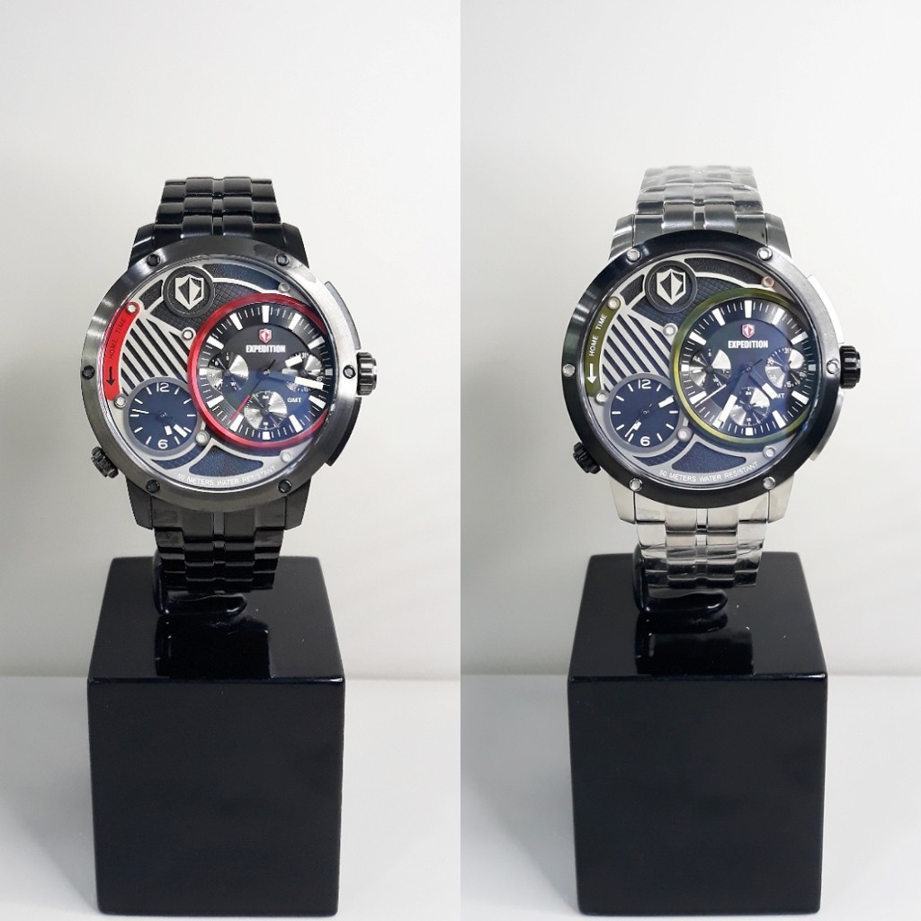 JAM TANGAN PRIA EXPEDITION 6736 E6736 E 6736 LEATHER STRAP ORIGINAL GARANSI FREE BATERAI