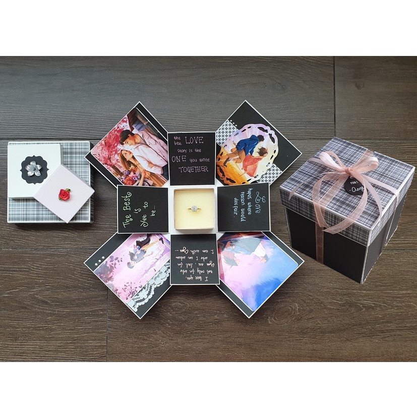 

Explosion Box Lamaran Kotak Kado Hadiah Ulang Tahun Ultah / Handmade DIY Proposal Gift
