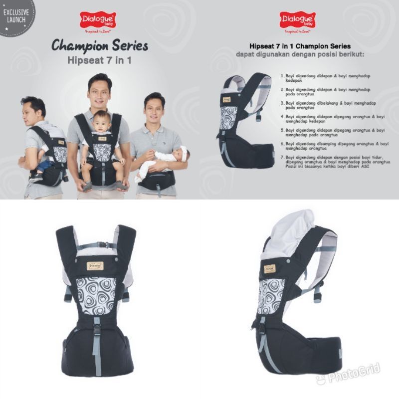 DIALOGUE Gendongan Bayi Hipseat Dialogue Seri Glazy / Sparkle / Leon - ALD