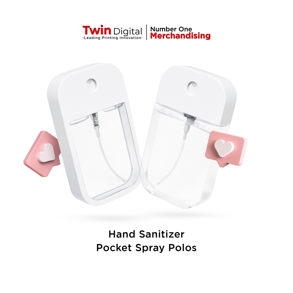 Twindigital Botol Hand Sanitizer Pocket Spray Refillable Polos (Tanpa Isi)